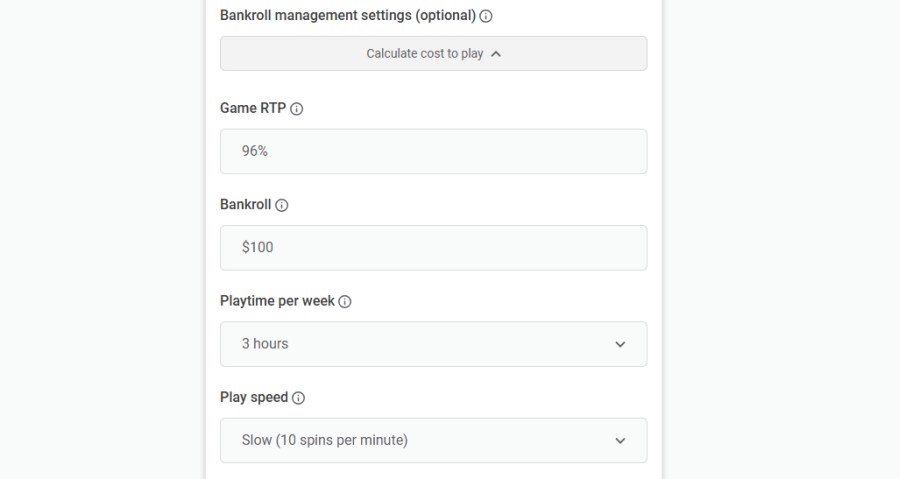 Painel de estatísticas e cálculo de aposta do Fortune Rabbit slot