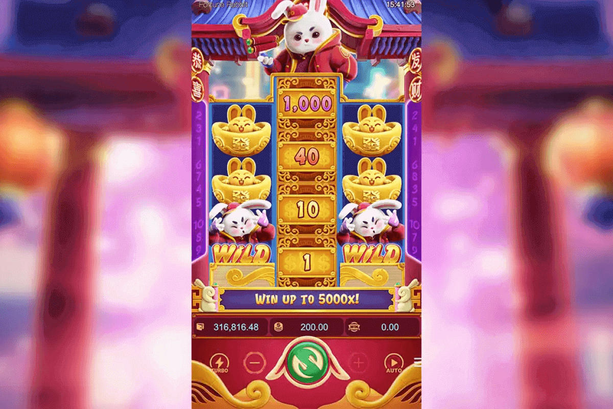 Interface com respostas rápidas da Fortune Rabbit slot